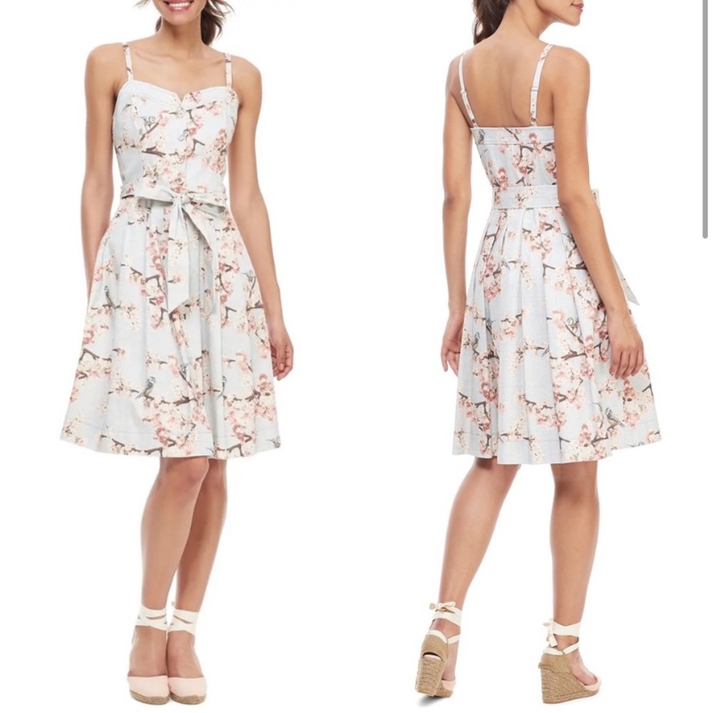 Gal Meets Glam Daphne Vintage Blue Button Down Dress